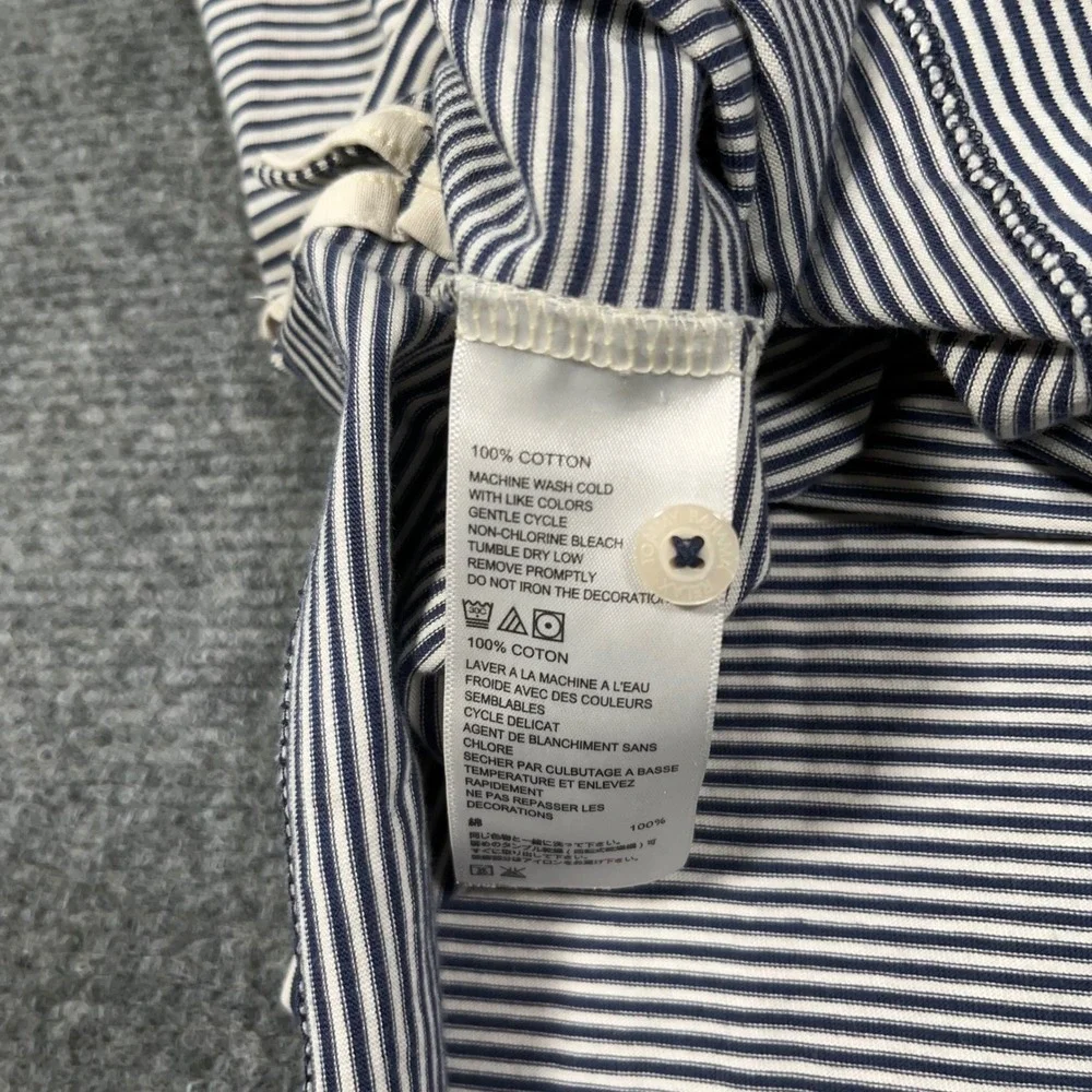 Tommy Bahama Relax Polo Shirt Mens Medium Striped Short Sleeve Pocket Blue White